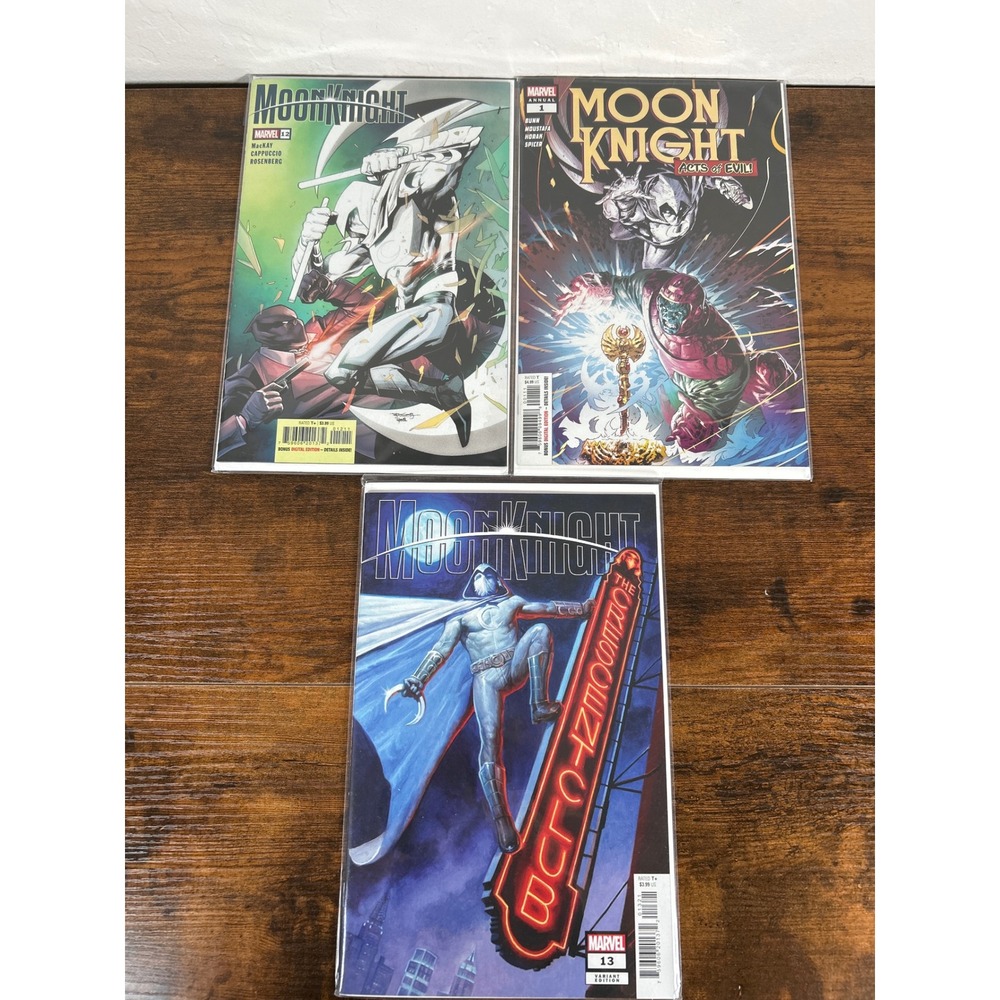 Marvel Moon Knight Comic Lot #12 #13 Variant Annual 1 Acts of Evil Marc Spector